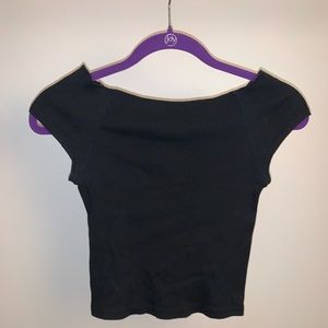 Black Ribbed Brandy Melville Top